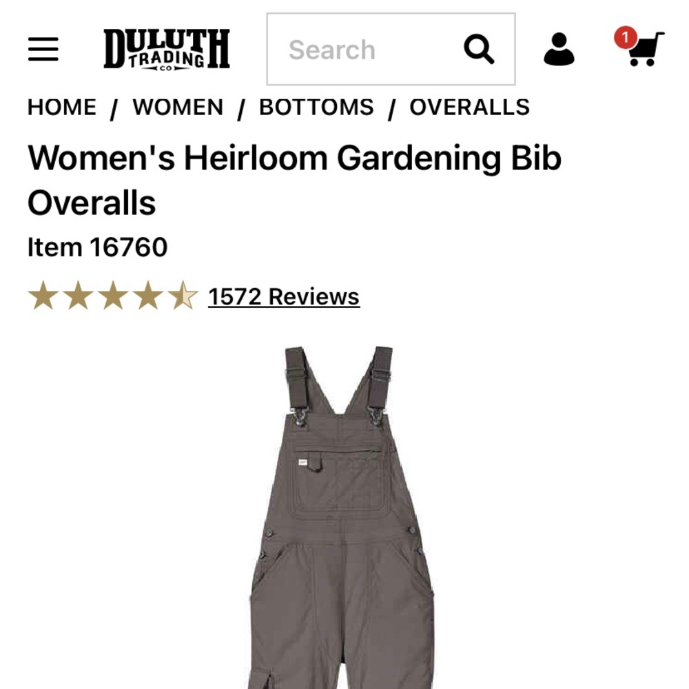 Duluth Trading Heirloom Gardening Overalls Women’s Medium 31 Steel Blue NWT